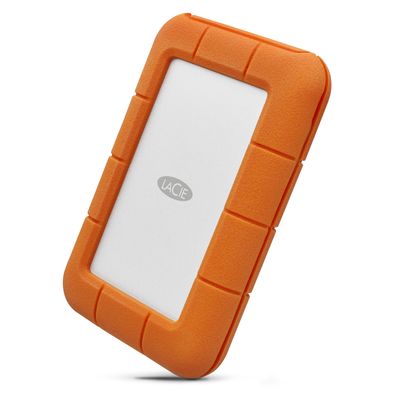 LaCie Rugged USB-C, 5 TB, 3.2 Gen 1 (3.1 Gen 1), Grau, Gelb