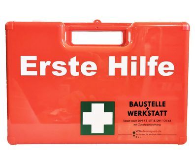 Erste-Hilfe-Koffer "Baustelle + Werkstatt" nach DIN 13157 & Zusatzausstattung