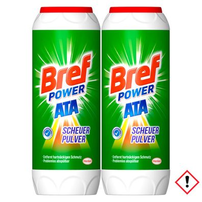 Bref Power Ata Scheuerpulver gegen hartnäckigen Schmutz 500g 2er Pack