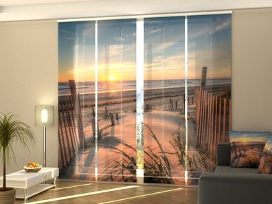 Foto-Schiebegardine Corolla Beach, Flächenvorhang mit Motiv, Digitaldruck, auf Maß