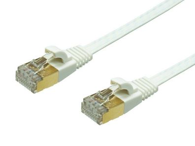 Networx Ethernet Netzwerkkabel STP flach Cat.6 1 Meter Datenkabel weiß