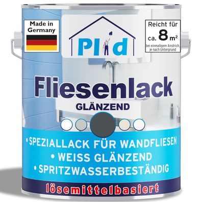 plid® Fliesenlack Weiß glänzend Fliesenfarbe Spritzswasserbeständiger - Bad & Küche