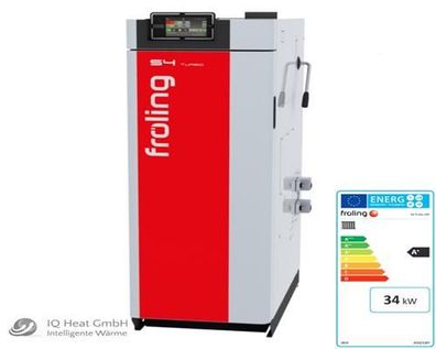 Fröling Holzvergaser Scheitholzkessel S4 Turbo 34 F 7" Touch Pelletflansch