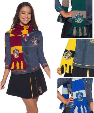 Rubies 3903x - Hogwarts Deluxe Schal, Gryffindor Ravenclaw Hufflepuff Slytherin