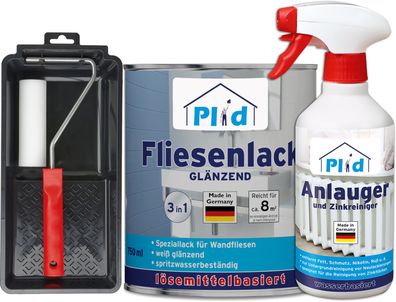 plid® Fliesenlack mit Lackierset / Fliesenfarbe Set Küche & Bad