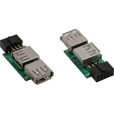 InLine® 33440I USB 2.0 Adapter, 2x Buchse A auf Pfostenanschluss