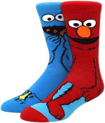 Elmo & Krümelmonster Socken - Cartoon Sesame Street Muppet Show Motivsocken