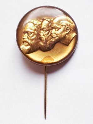 DDR Anstecknadel Marx Engels Lenin