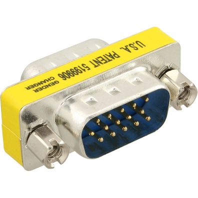 InLine® 37714 Mini-Gender-Changer, 15pol HD (VGA), Stecker / Stecker