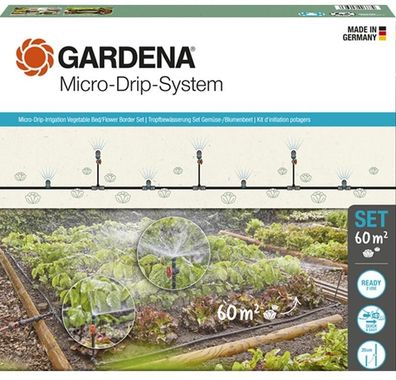 Gardena Micro Drip-Tropfbewässerungset Gemüse-/ Blumenbeet ( 60 m² )