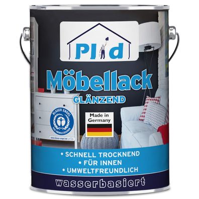 plid® Möbellack 2 in 1 Weiß / Türenlack Holzlack Spielzeugfarbe Acryllack Lack