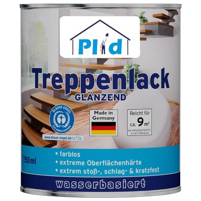 plid® Treppenlack Farblos satin / Treppensiegel Klarlack Holzlack