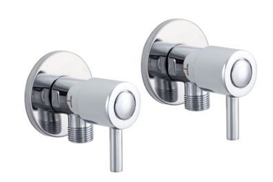 Eckventil 1/2"x3/8" Absperrventil Absperrhahn 2er Set Einhebelventil