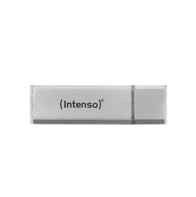 Intenso Alu Line, 64 GB, USB Typ-A, 2.0, 28 MB/ s, Kappe, Silber