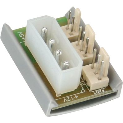 InLine® 33008A Lüfter Power Adapterplatine, 1x 13,34cm (5,25") zu 2x Lüfter