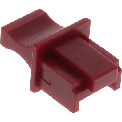InLine® 59942M Staubschutz, für RJ45 Buchse, Farbe: dunkelrot, 10er Blister