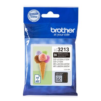 Brother LC-3213BK, Hohe (XL-) Ausbeute, Tinte auf Pigmentbasis, 400 Seiten