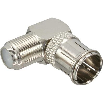 InLine® 69923W Adapter F-Quick-Stecker (SAT) auf F-Buchse (SAT), gewinkelt