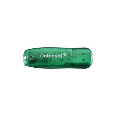 Intenso Rainbow Line, 8 GB, USB Typ-A, 2.0, 28 MB/ s, Kappe, Grün