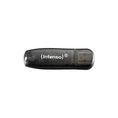 Intenso Rainbow Line, 16 GB, USB Typ-A, 2.0, 28 MB/ s, Kappe, Schwarz