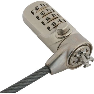 InLine® 55702 Notebook Sicherheitsschloss, mit Zahlenkombination, 4,4mm x 2m