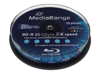 Mediarange MR500, 25 GB, BD-R, Tortenschachtel, 10 Stück(e)