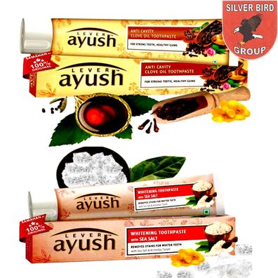 4 x 110g Ayush Zahncreme MIX-Pack 2 x Nelkenöl & 2 x Meersalz Versand aus Deutschland