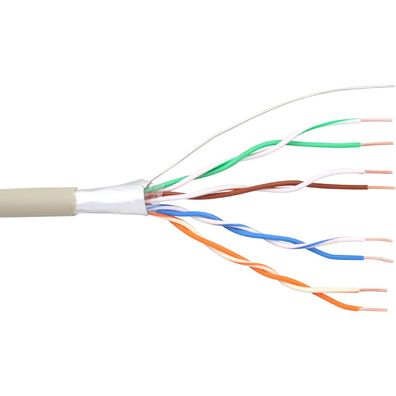 InLine® 69987C Telefon-Kabel 8-adrig, 4x2x0,6mm, zum Verlegen, 25m Ring