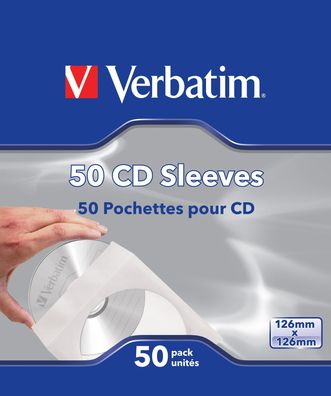 Verbatim CD-Umschläge, 50 Stück, 50 Disks, Papier, 120 mm