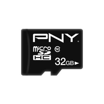 PNY Performance Plus, 32 GB, MicroSDHC, Klasse 10, Schwarz