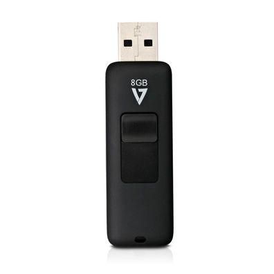 V7 VF28GAR-3E, 8 GB, USB Typ-A, 2.0, 12 MB/ s, Dia, Schwarz