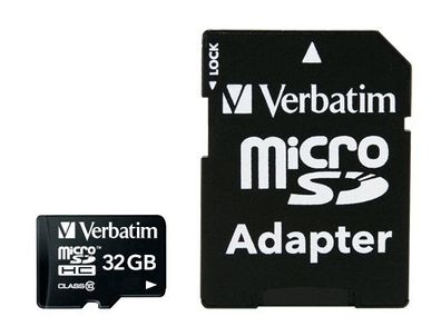 Verbatim Premium, 32 GB, MicroSDHC, Klasse 10, 10 MB/ s, 10 MB/ s, Schwarz