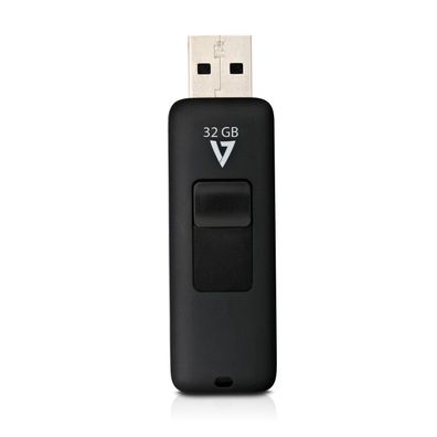 V7 VF232GAR-3E, 32 GB, USB Typ-A, 2.0, 15 MB/ s, Dia, Schwarz