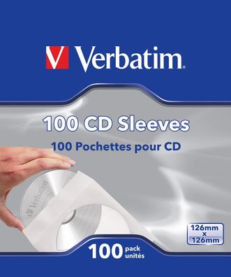 Verbatim CD-Umschläge (Papier), 100 Stück, 100 Disks, Papier