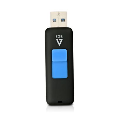 V7 VF38GAR-3E, 8 GB, USB Typ-A, 3.2 Gen 1 (3.1 Gen 1), 45 MB/ s, Dia, Schwarz, Blau