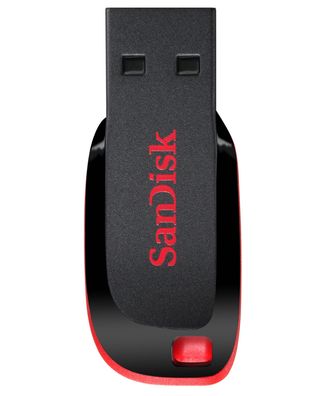 SanDisk Cruzer Blade, 64 GB, USB Typ-A, 2.0, Ohne Deckel, 2,5 g, Schwarz, Rot