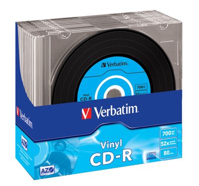 Verbatim CD-R AZO Data Vinyl, 52x, CD-R, 700 MB, 10 Stück(e)