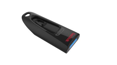 SanDisk Ultra, 32 GB, USB Typ-A, 3.2 Gen 1 (3.1 Gen 1), 100 MB/ s, Dia, Schwarz