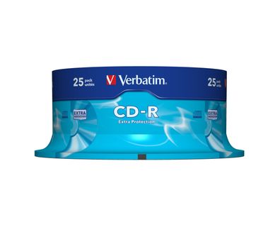 Verbatim CD-R Extra Protection, 52x, CD-R, 700 MB, Spindel, 25 Stück(e)