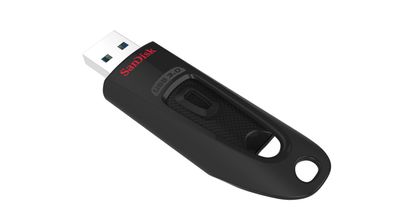 SanDisk Ultra, 64 GB, USB Typ-A, 3.2 Gen 1 (3.1 Gen 1), 100 MB/ s, Dia, Schwarz