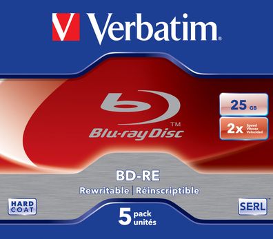 Verbatim 43615, 25 GB, BD-RE, Jewelcase, 5 Stück(e)