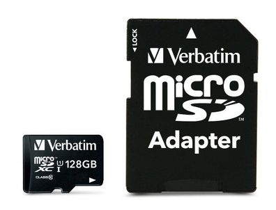 Verbatim Premium, 128 GB, MicroSDXC, Klasse 10, UHS-I, 45 MB/ s, 10 MB/ s