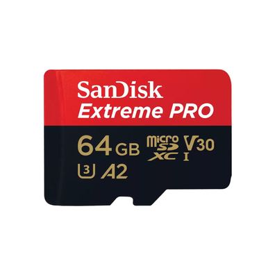 SanDisk Extreme PRO, 64 GB, MicroSDXC, Klasse 10, UHS-I, 200 MB/ s, 140 MB/ s