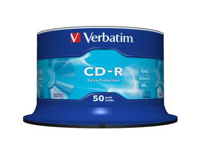 Verbatim CD-R Extra Protection, 52x, CD-R, 700 MB, Spindel, 50 Stück(e)