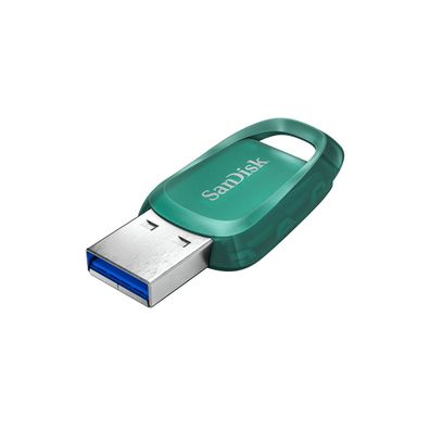 SanDisk Ultra Eco, 128 GB, USB Typ-A, 3.2 Gen 1 (3.1 Gen 1), 100 MB/ s, Kabel, Grün