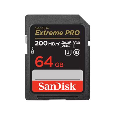 SanDisk Extreme PRO, 64 GB, SDXC, Klasse 10, 170 MB/ s, 90 MB/ s, Class 3 (U3)