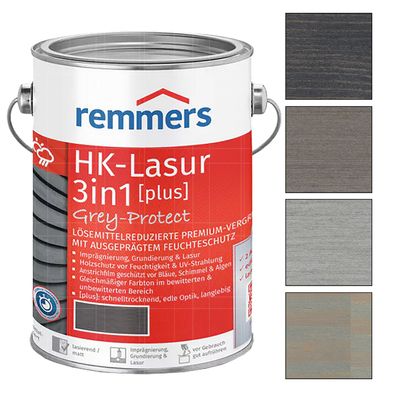 Remmers HK-LASUR 3IN1 PLUS GREY Protect 0.75 L Holzschutzlasur Vergrauungslasur