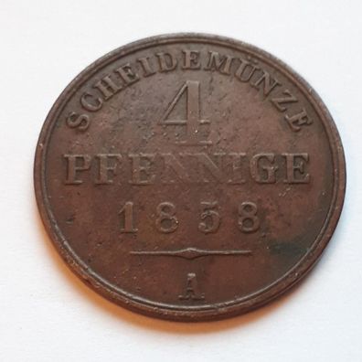 Scheidemünze Schaumburg - Lippe 4 Pfennig