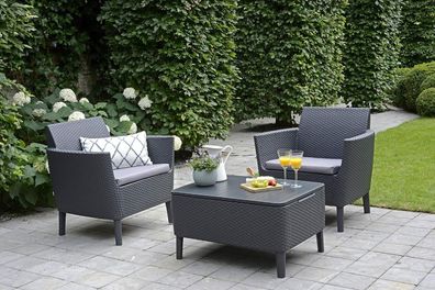 KETER 17205935 Allibert SALEMO WS Balcony SET LOUNGE SET Gartenmöbel SET BALKON