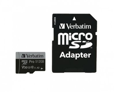 Verbatim 47046, 512 GB, MicroSDXC, Klasse 10, UHS-I, 100 MB/ s, 90 MB/ s